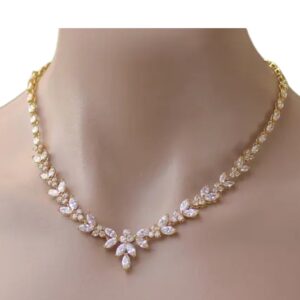 Gold Crystal Necklace