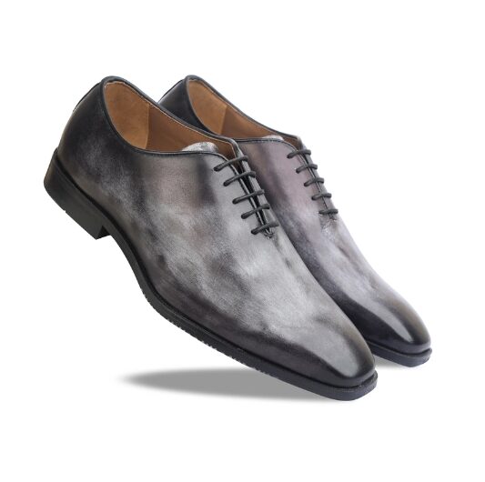 Men's Grey Patina Oxford Shoes