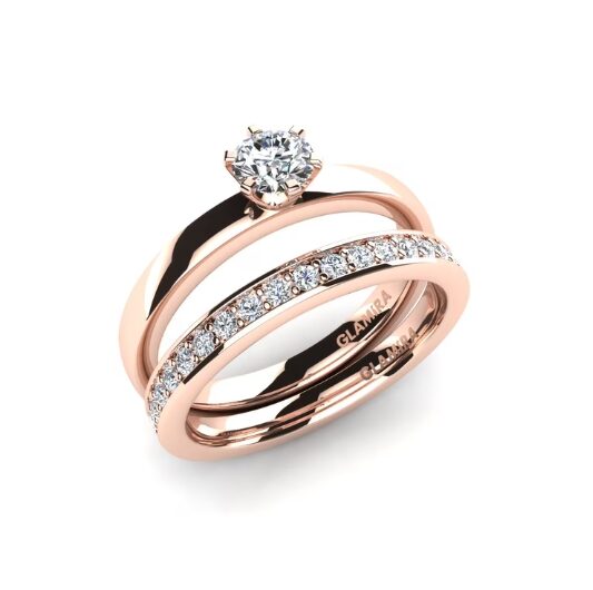 Rose Gold Bridal Set
