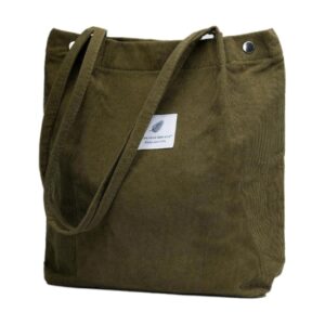 Street27 Korean Canvas Corduroy Tote Bag